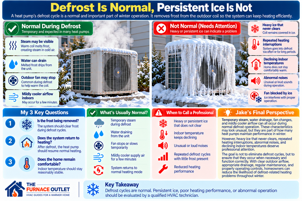 Jake's Final Perspective: Defrost Is Normal, Persistent Ice Is Not