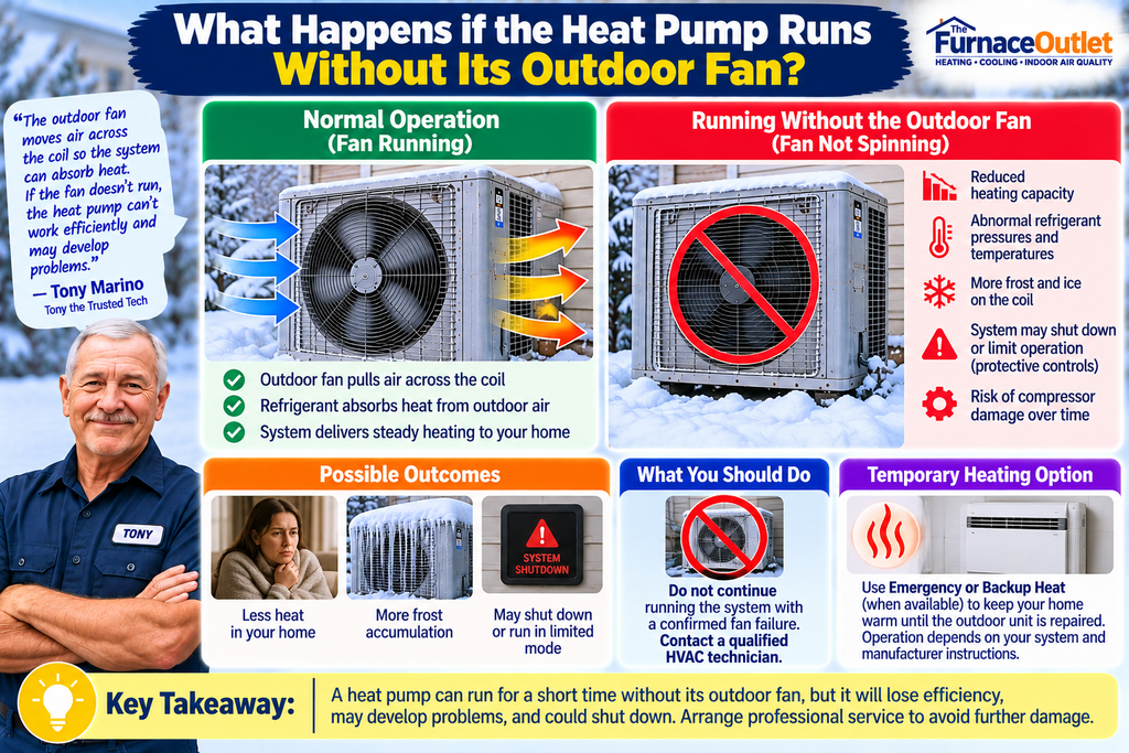 What Happens if the Heat Pump Runs Without Its Outdoor Fan?