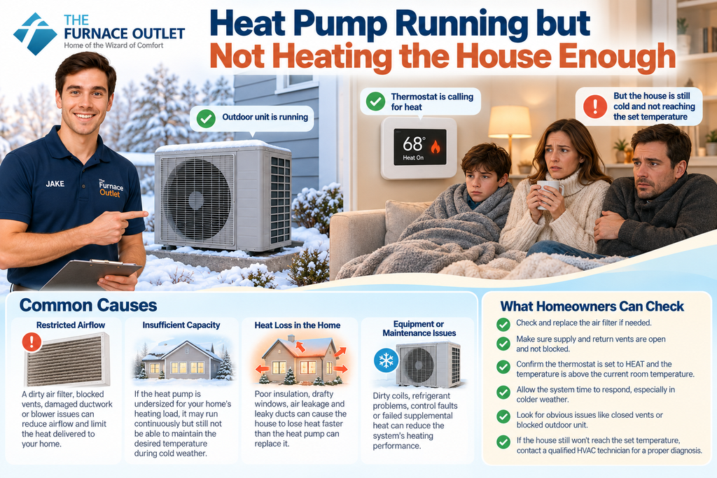 Heat Pump Running but Not Heating the House Enough