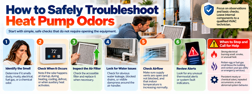 How to Safely Troubleshoot Heat Pump Odors