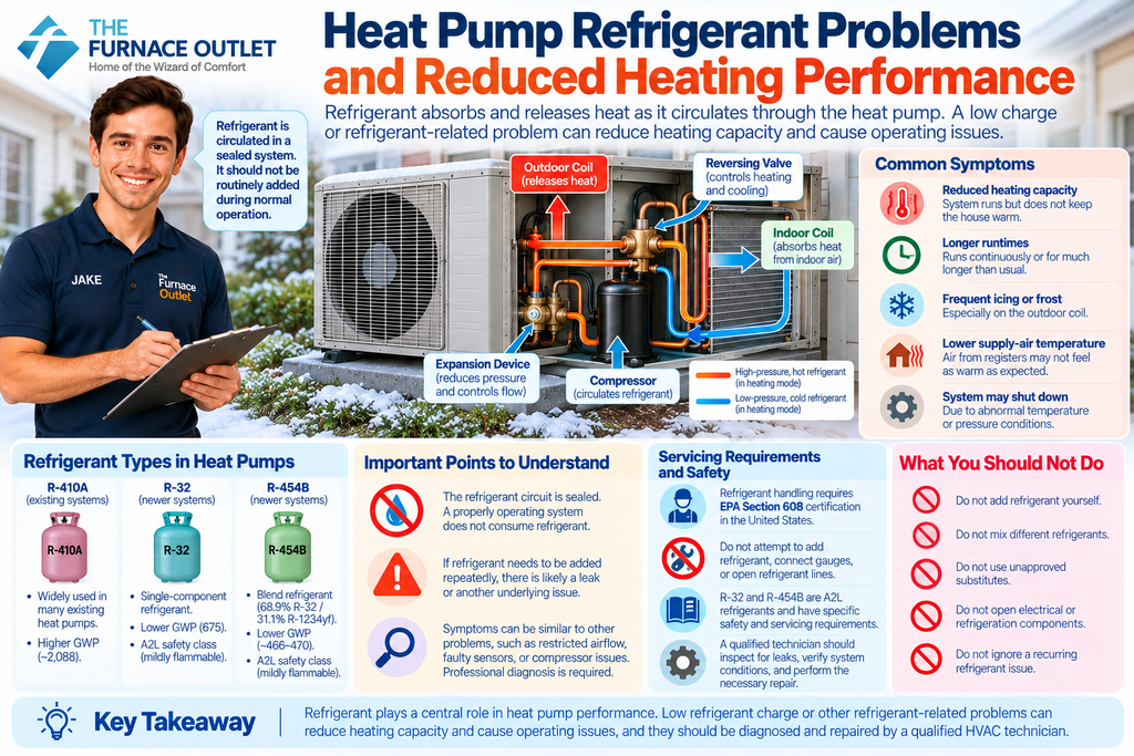 Heat Pump Refrigerant Problems and Reduced Heating Performance