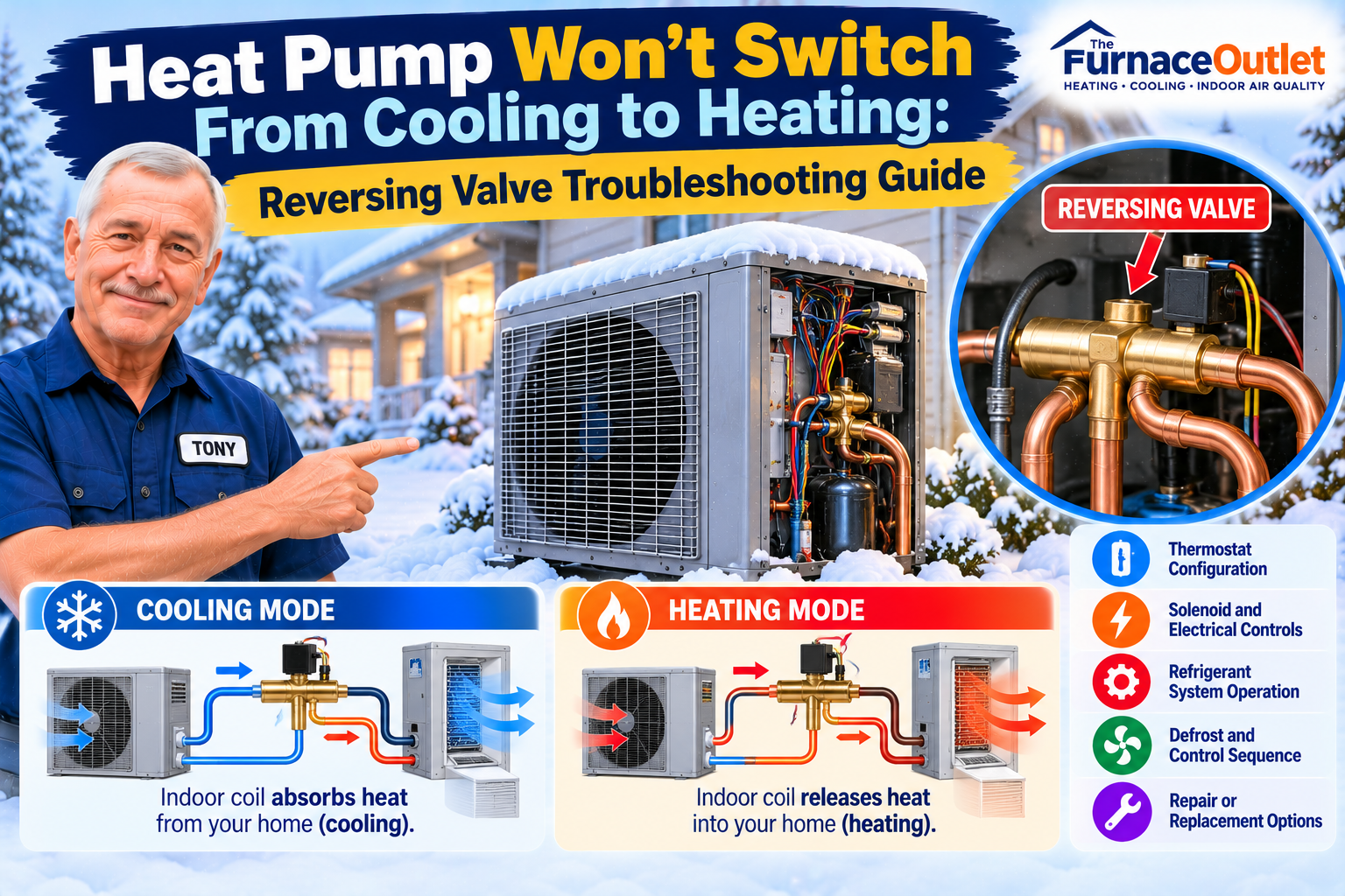 Heat Pump Won't Switch From Cooling to Heating: Reversing Valve Troubleshooting Guide
