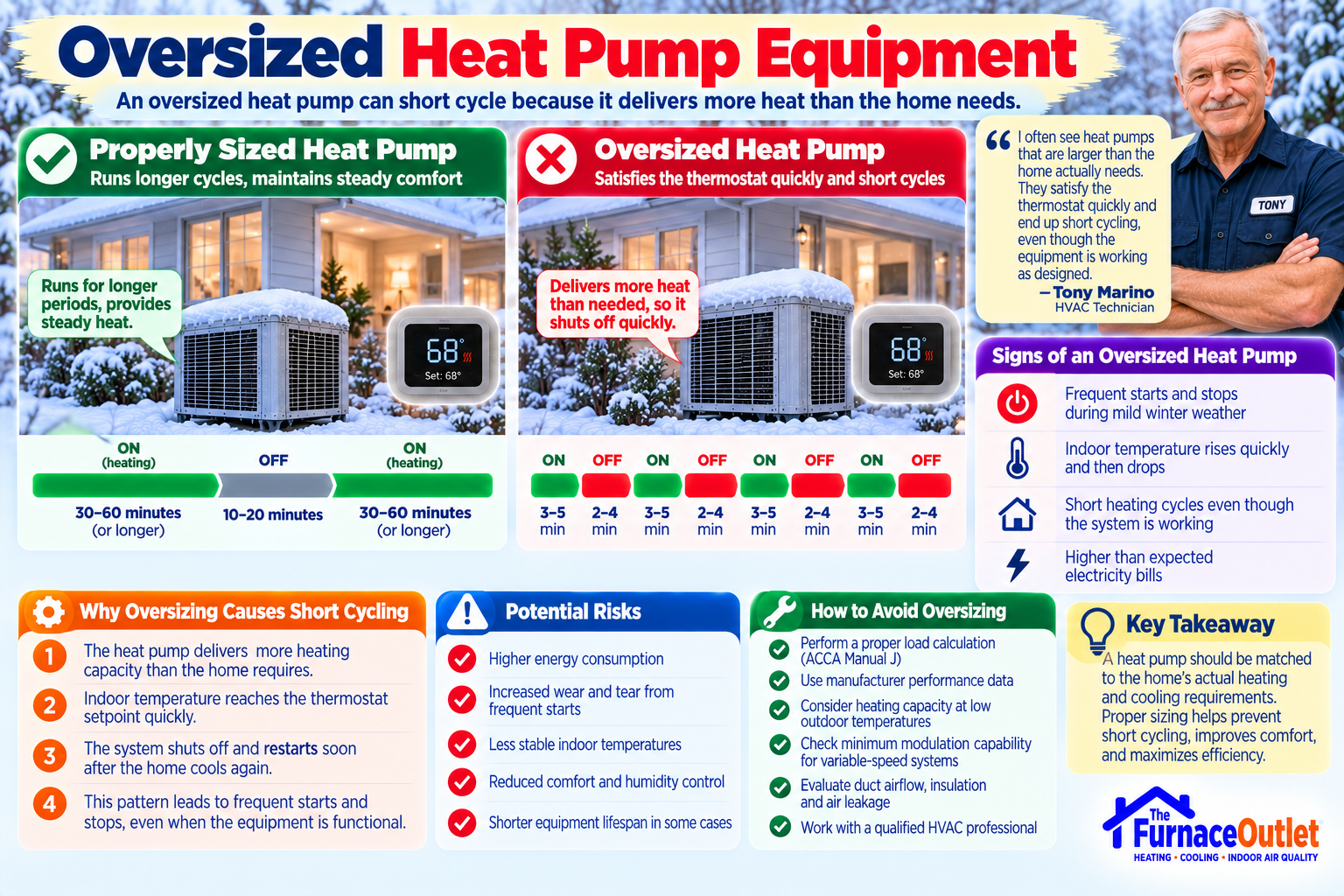 Oversized Heat Pump Equipment