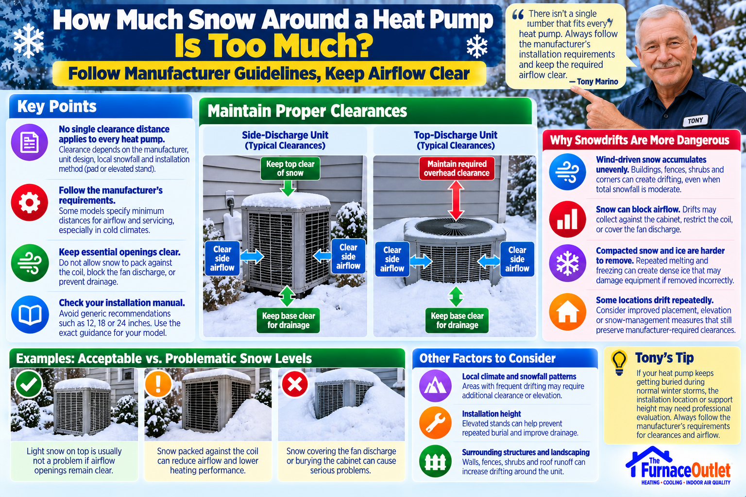 How Much Snow Around a Heat Pump Is Too Much?