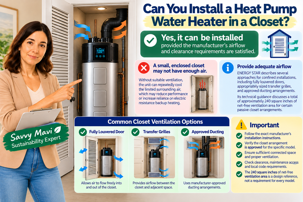 Can You Install a Heat Pump Water Heater in a Closet