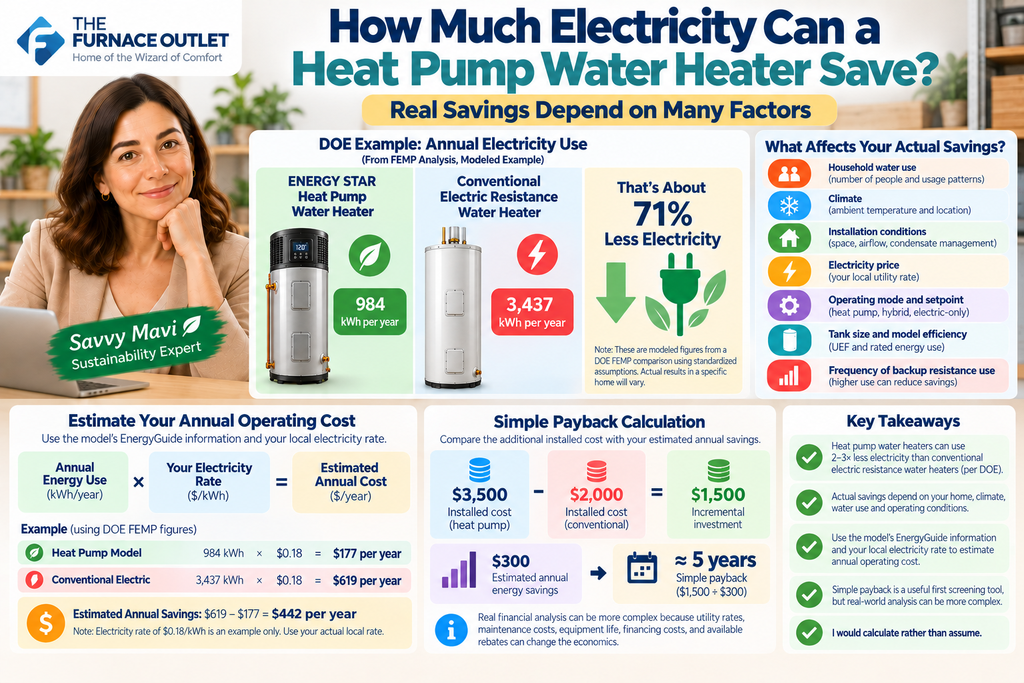 How Much Electricity Can a Heat Pump Water Heater Save?