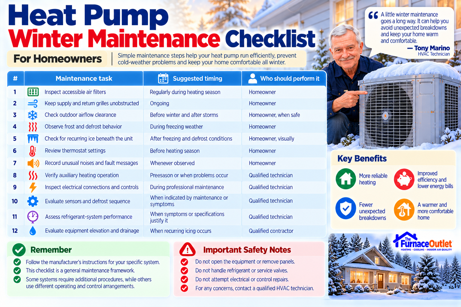 Heat Pump Winter Maintenance Checklist for Homeowners