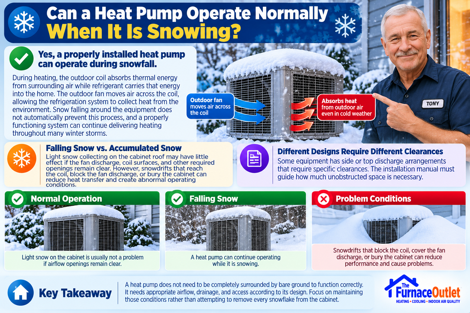 Can a Heat Pump Operate Normally When It Is Snowing?