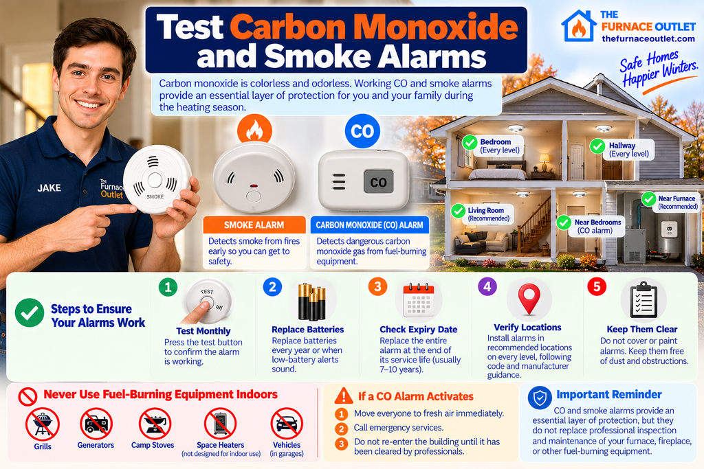Test Carbon Monoxide and Smoke Alarms