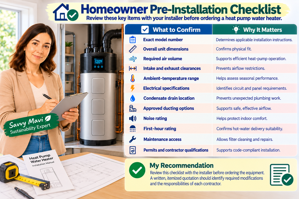 Homeowner Pre-Installation Checklist