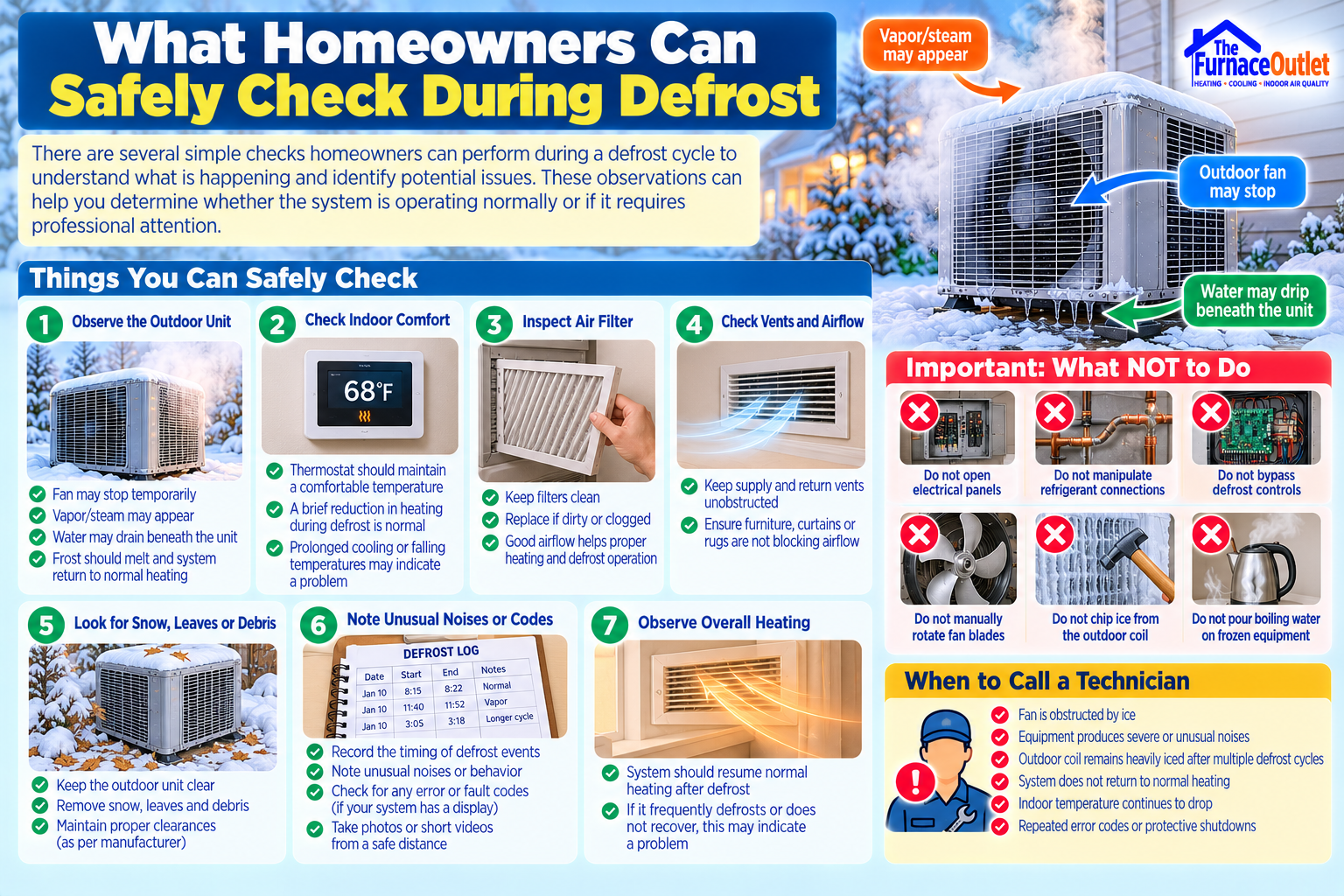 What Homeowners Can Safely Check During Defrost