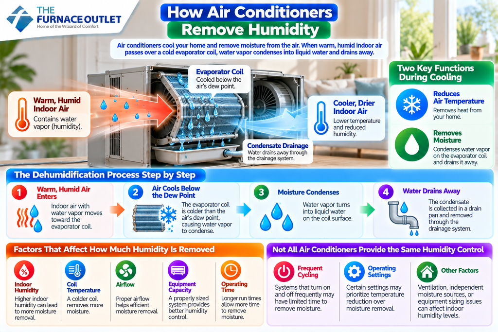 How Air Conditioners Remove Humidity