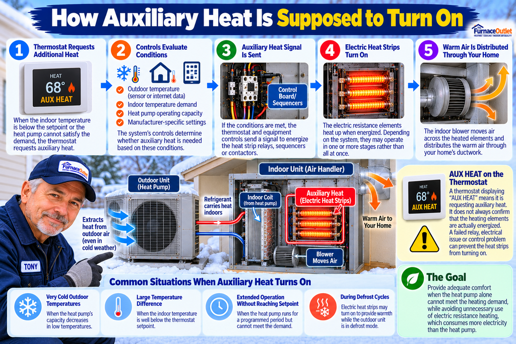 How Auxiliary Heat Is Supposed to Turn On