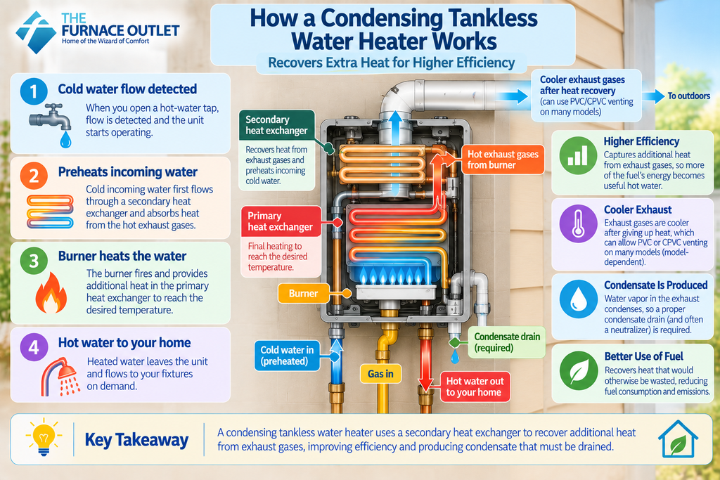 How a Condensing Tankless Water Heater Works