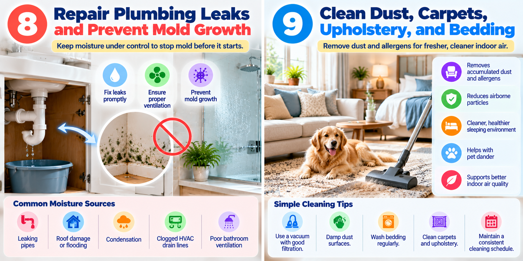 Repair Plumbing Leaks and Prevent Mold Growth