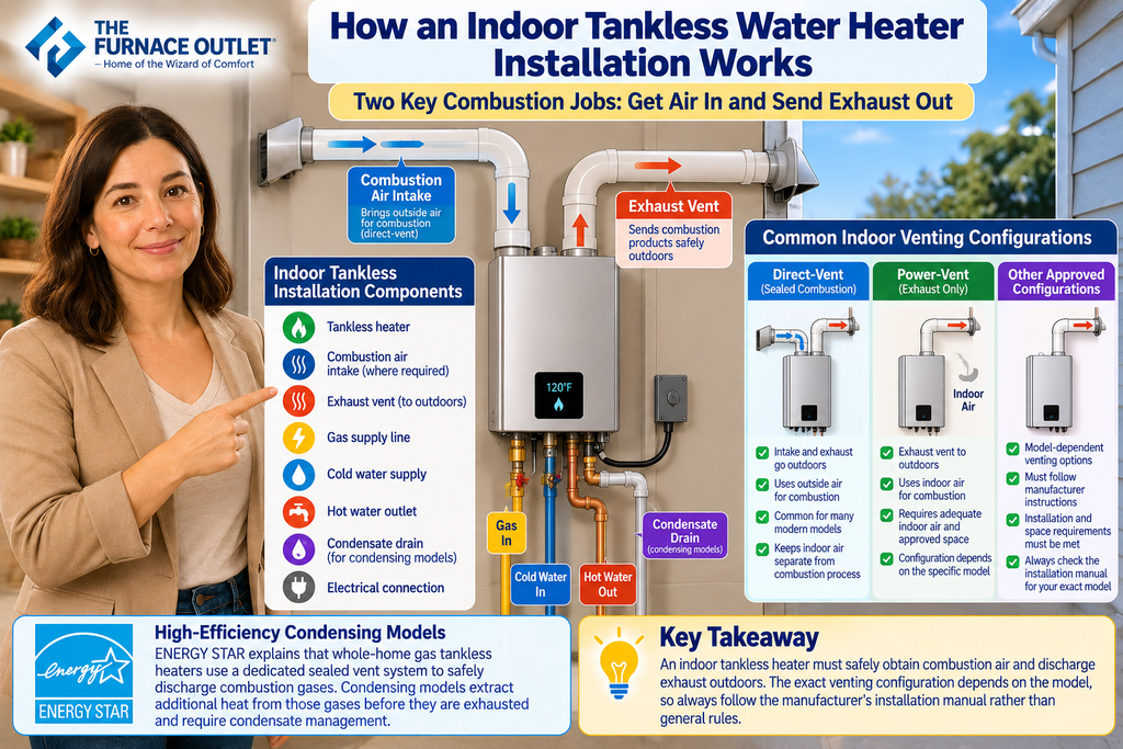 How an Indoor Tankless Water Heater Installation Works