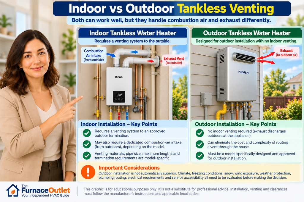 Indoor vs Outdoor Tankless Venting