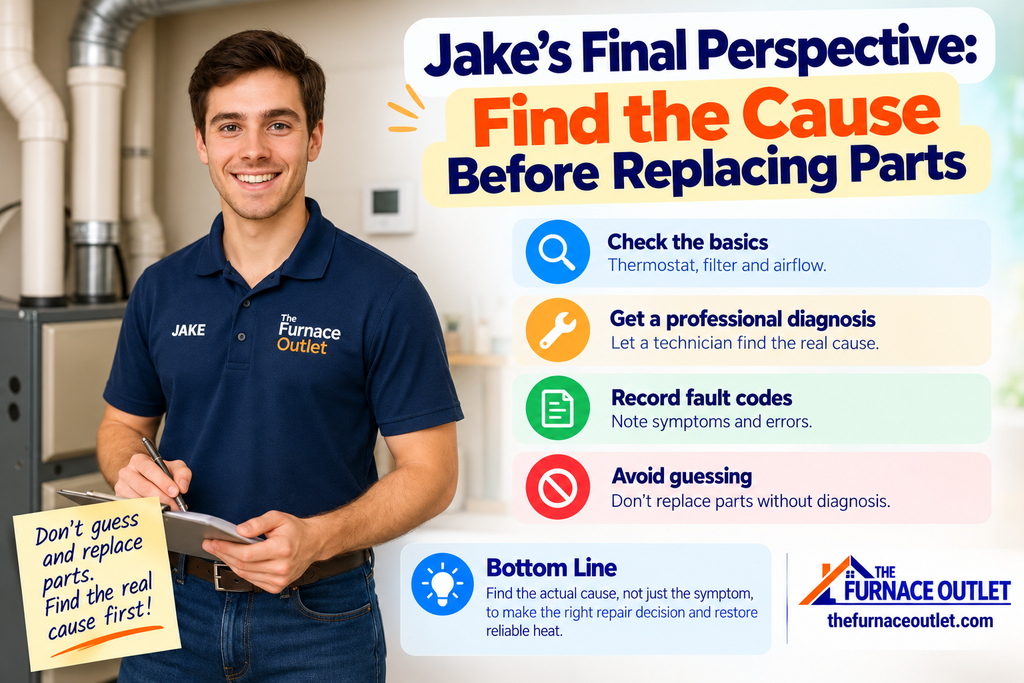 Jake's Final Perspective: Find the Cause Before Replacing Furnace Parts