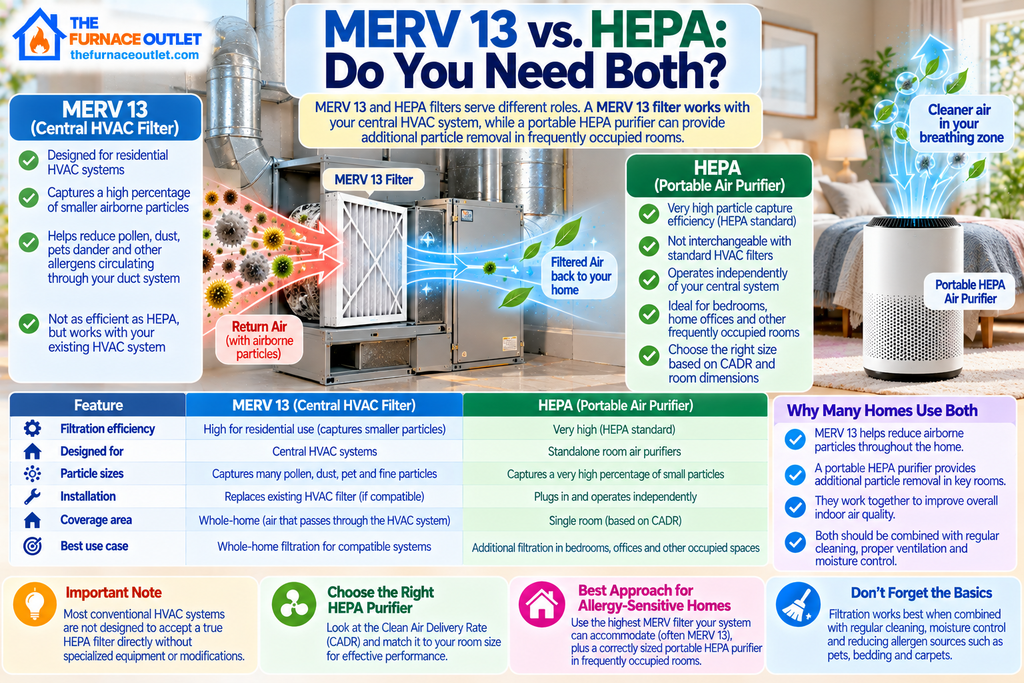 MERV 13 vs. HEPA: Do You Need Both?