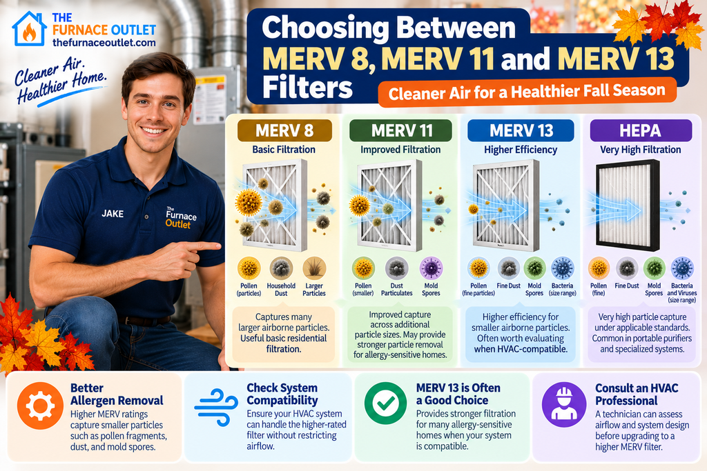 Choosing Between MERV 8, MERV 11, and MERV 13 Filters