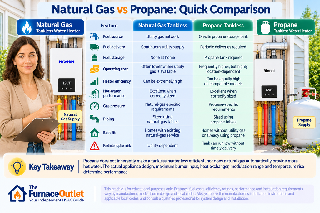 Natural Gas vs Propane: Quick Comparison