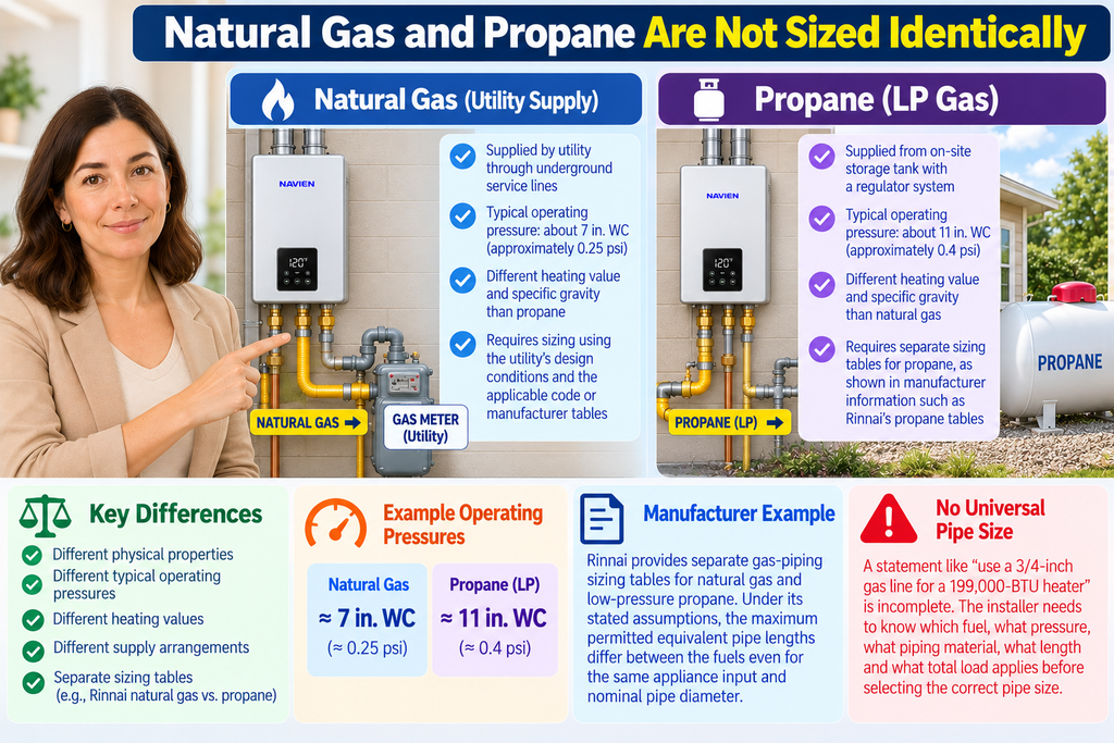 Natural Gas and Propane Are Not Sized Identically