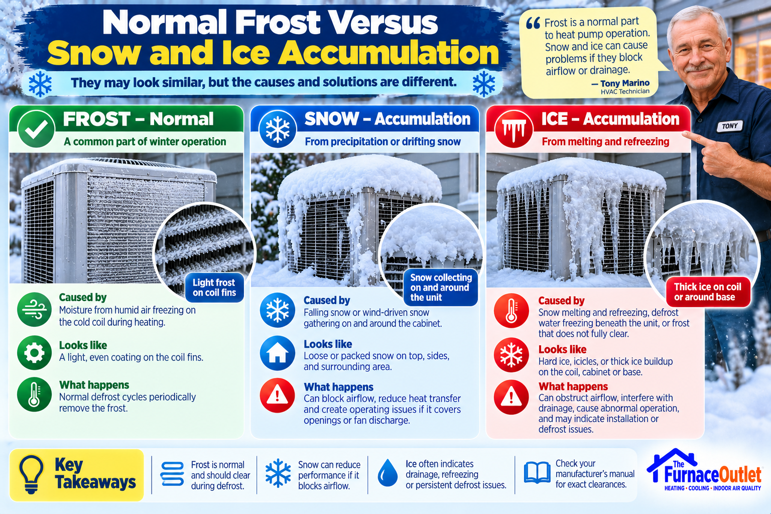 Normal Frost Versus Snow and Ice Accumulation