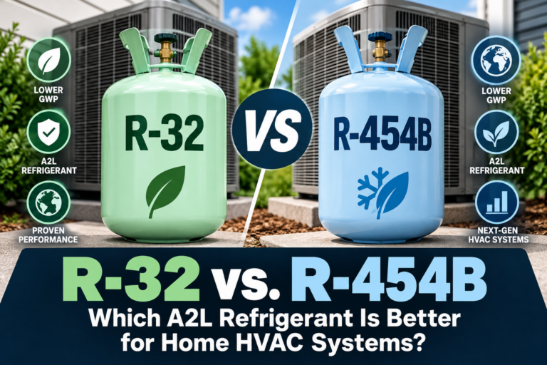 R-32 vs. R-454B: Which A2L Refrigerant Is Better for Home HVAC Systems