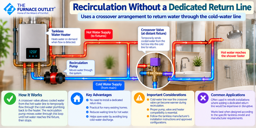 Recirculation Without a Dedicated Return Line