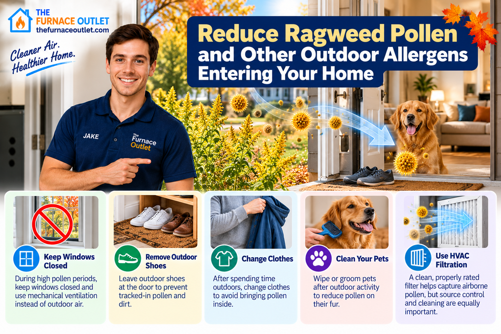 Reduce Ragweed Pollen and Other Outdoor Allergens Entering Your Home