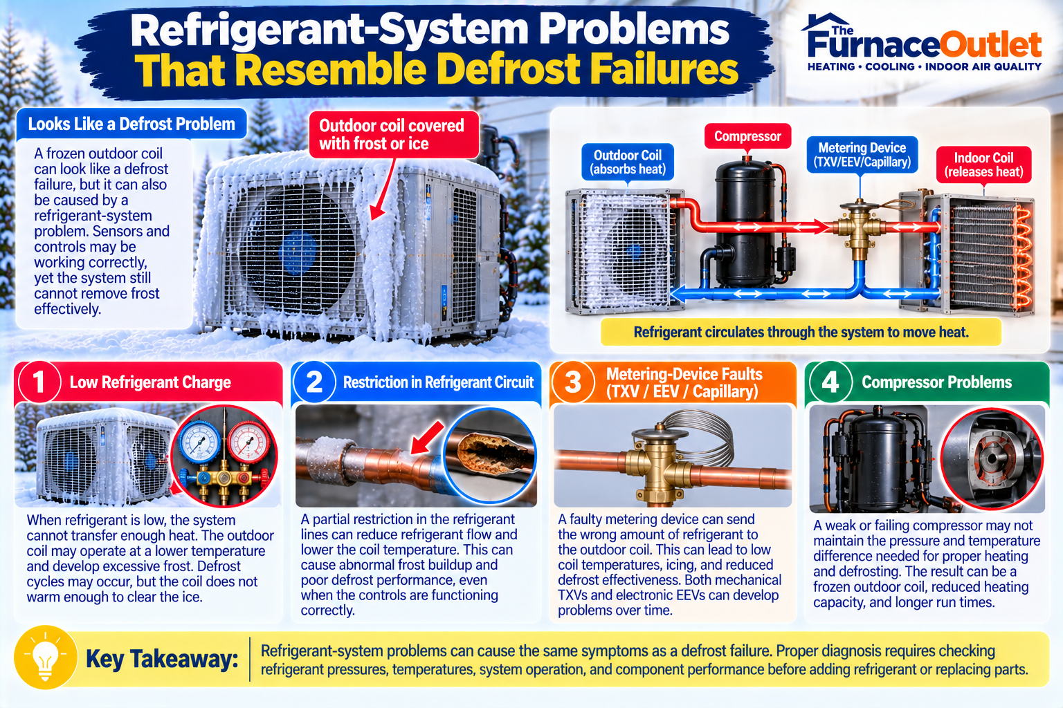 Refrigerant-System Problems That Resemble Defrost Failures