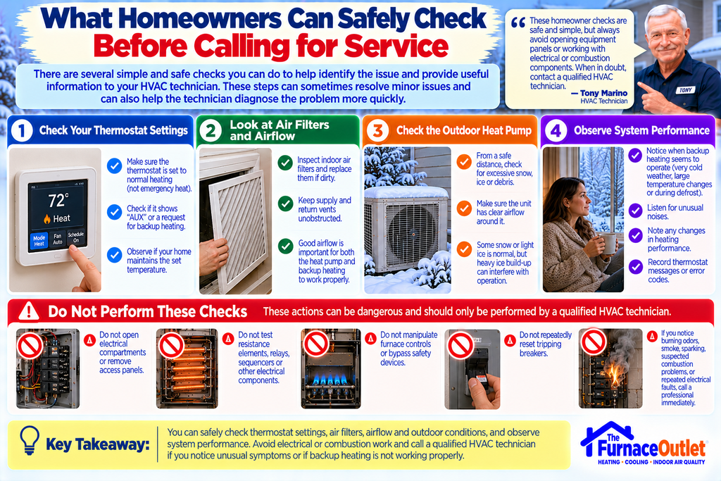 What Homeowners Can Safely Check Before Calling for Service