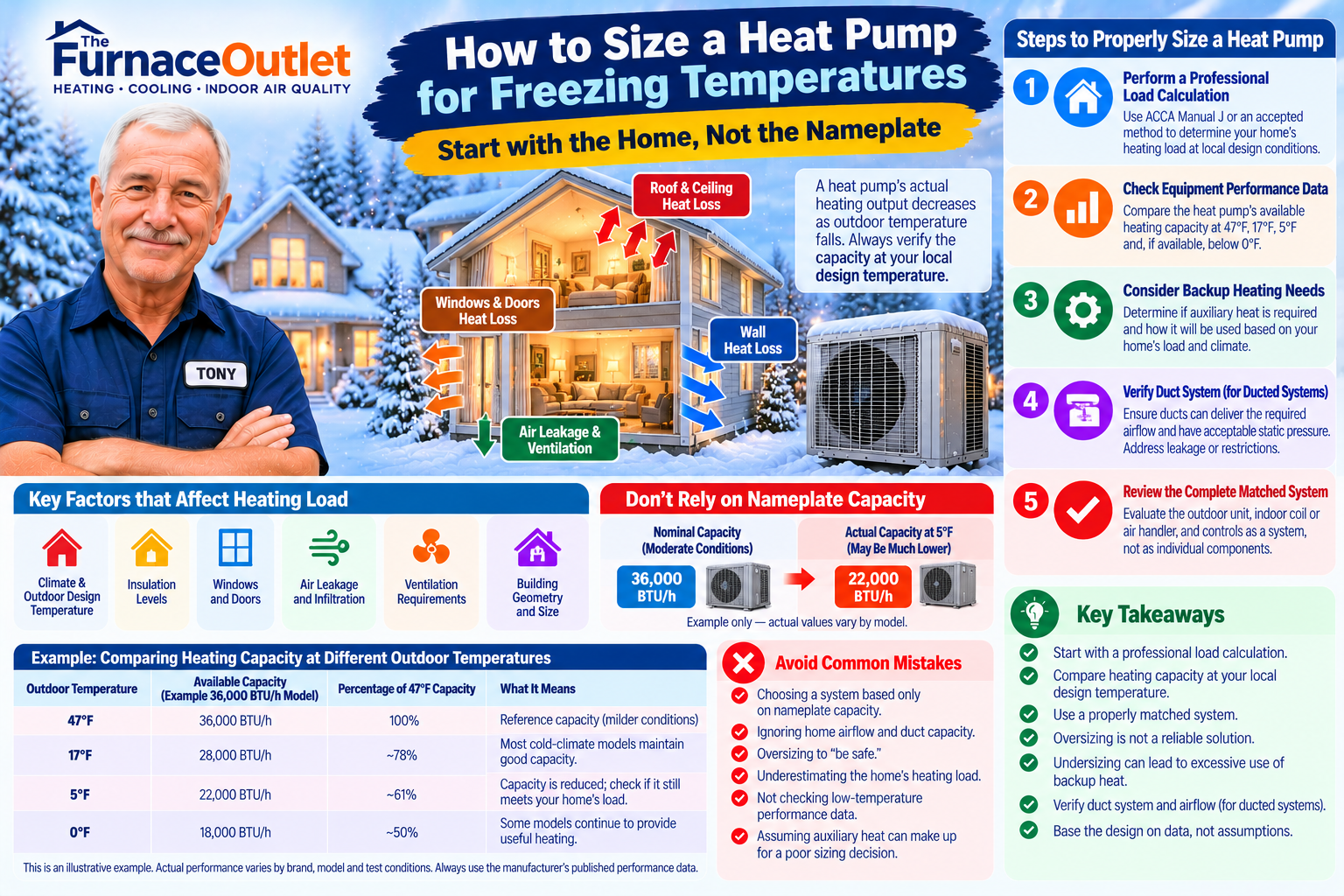 How to Size a Heat Pump for Freezing Temperatures