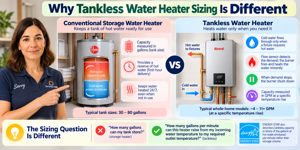 Why Tankless Water Heater Sizing Is Different