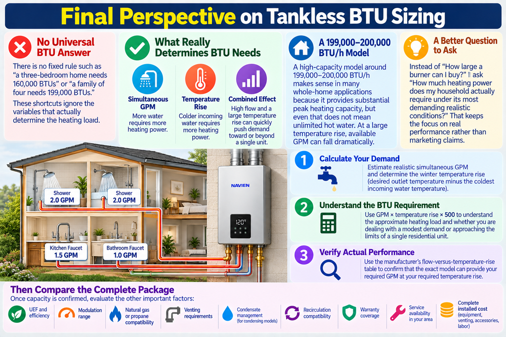 Final Perspective on Tankless BTU Sizing