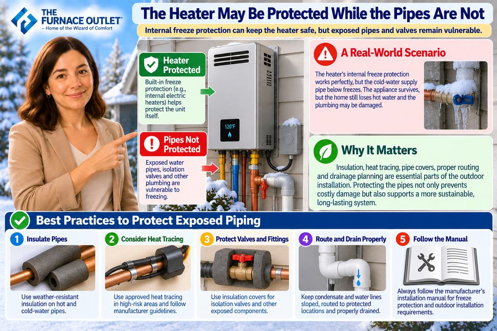 The Heater May Be Protected While the Pipes Are Not