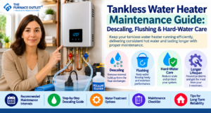 Tankless Water Heater Maintenance Guide: Descaling, Flushing & Hard-Water Care