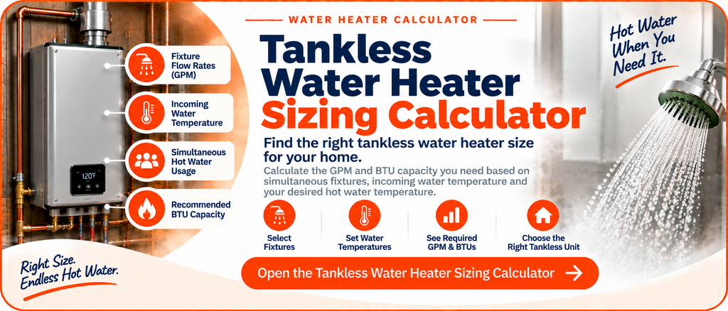 Tankless Water Heater Sizing Calculator