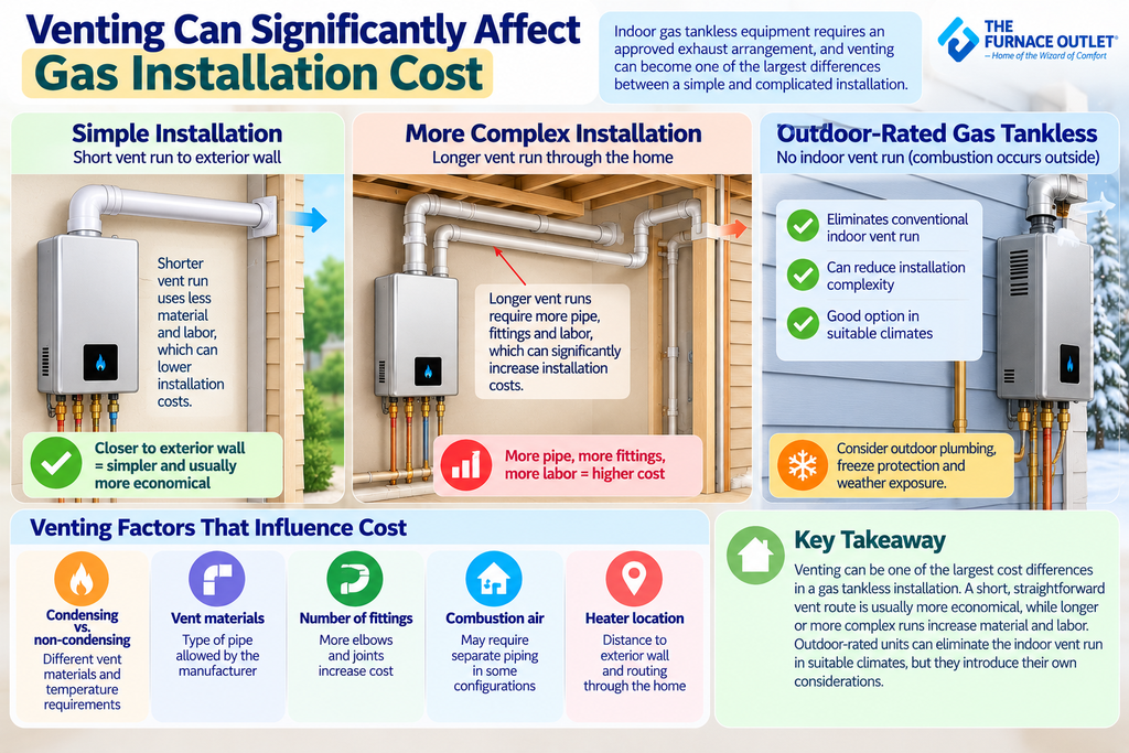 Venting Can Significantly Affect Gas Installation Cost