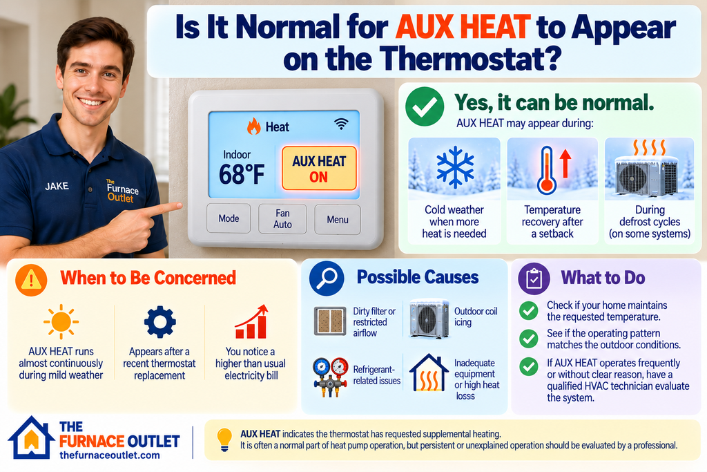 Is It Normal for AUX HEAT to Appear on the Thermostat