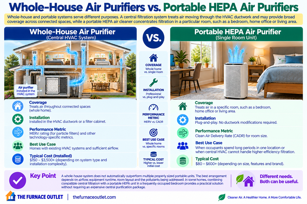 Whole-House Air Purifiers vs. Portable HEPA Air Purifiers