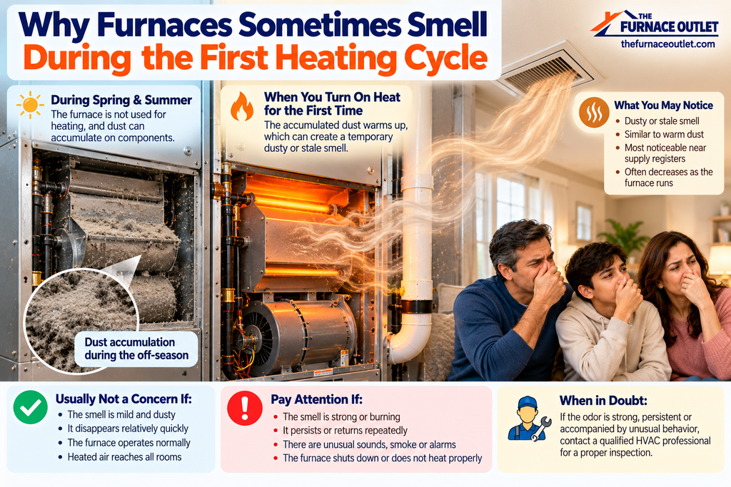 Why Furnaces Sometimes Smell During the First Heating Cycle
