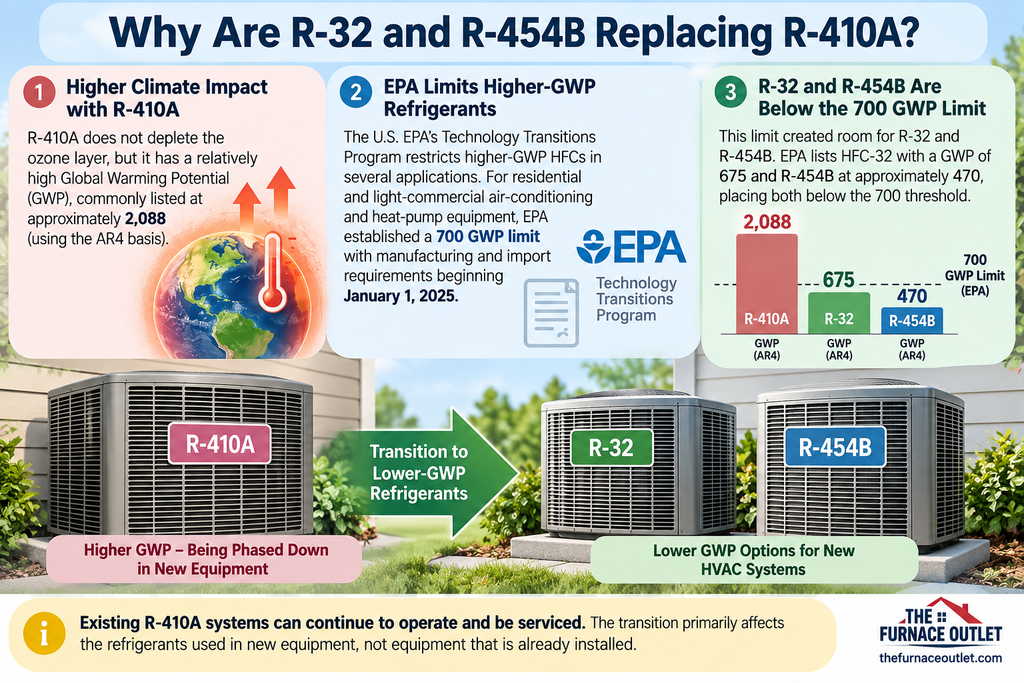 Why Are R-32 and R-454B Replacing R-410A