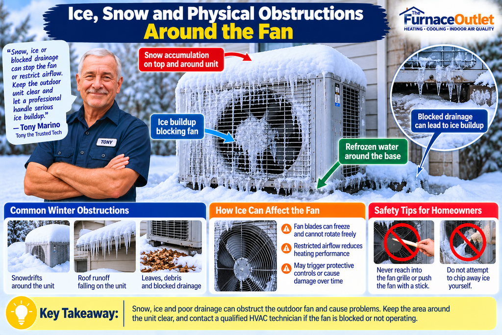 Ice, Snow and Physical Obstructions Around the Fan