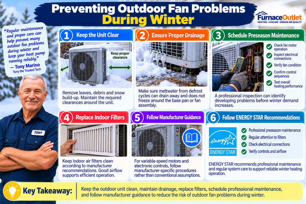 Preventing Outdoor Fan Problems During Winter