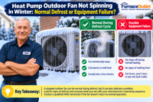 Heat Pump Outdoor Fan Not Spinning in Winter: Normal Defrost or Equipment Failure?