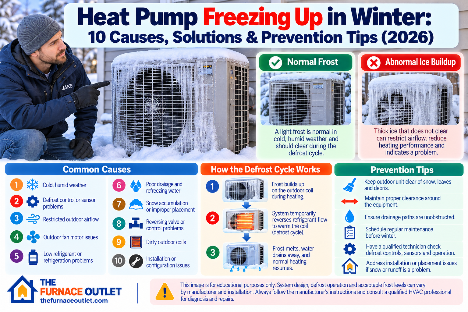 Heat Pump Freezing Up in Winter: 10 Causes, Solutions & Prevention Tips (2026)