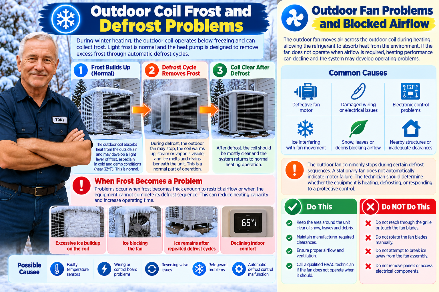Outdoor Coil Frost and Defrost Problems