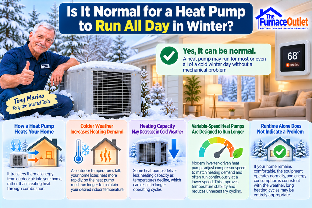 Is It Normal for a Heat Pump to Run All Day in Winter?