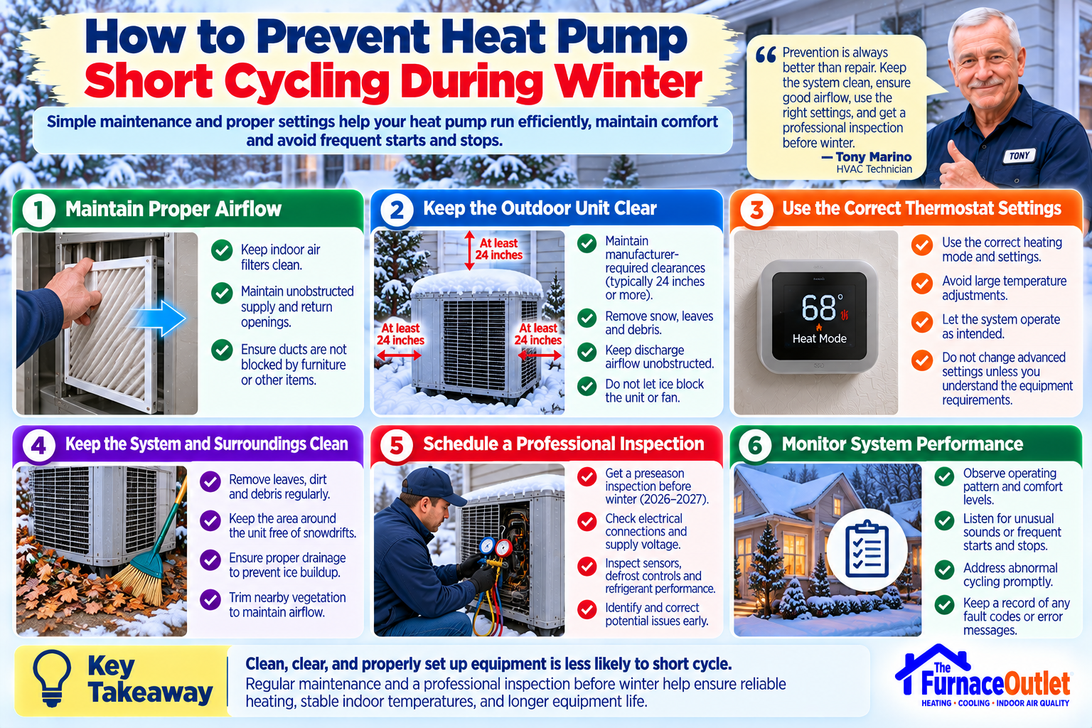 How to Prevent Heat Pump Short Cycling During Winter